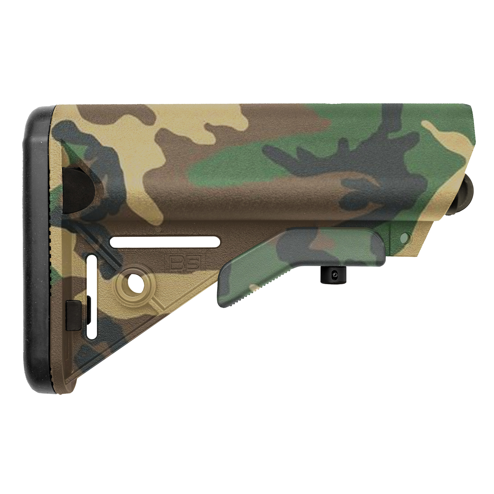 B5 Systems ENHANCED SOPMOD Stock Woodland Camo W Quick Detach Mount