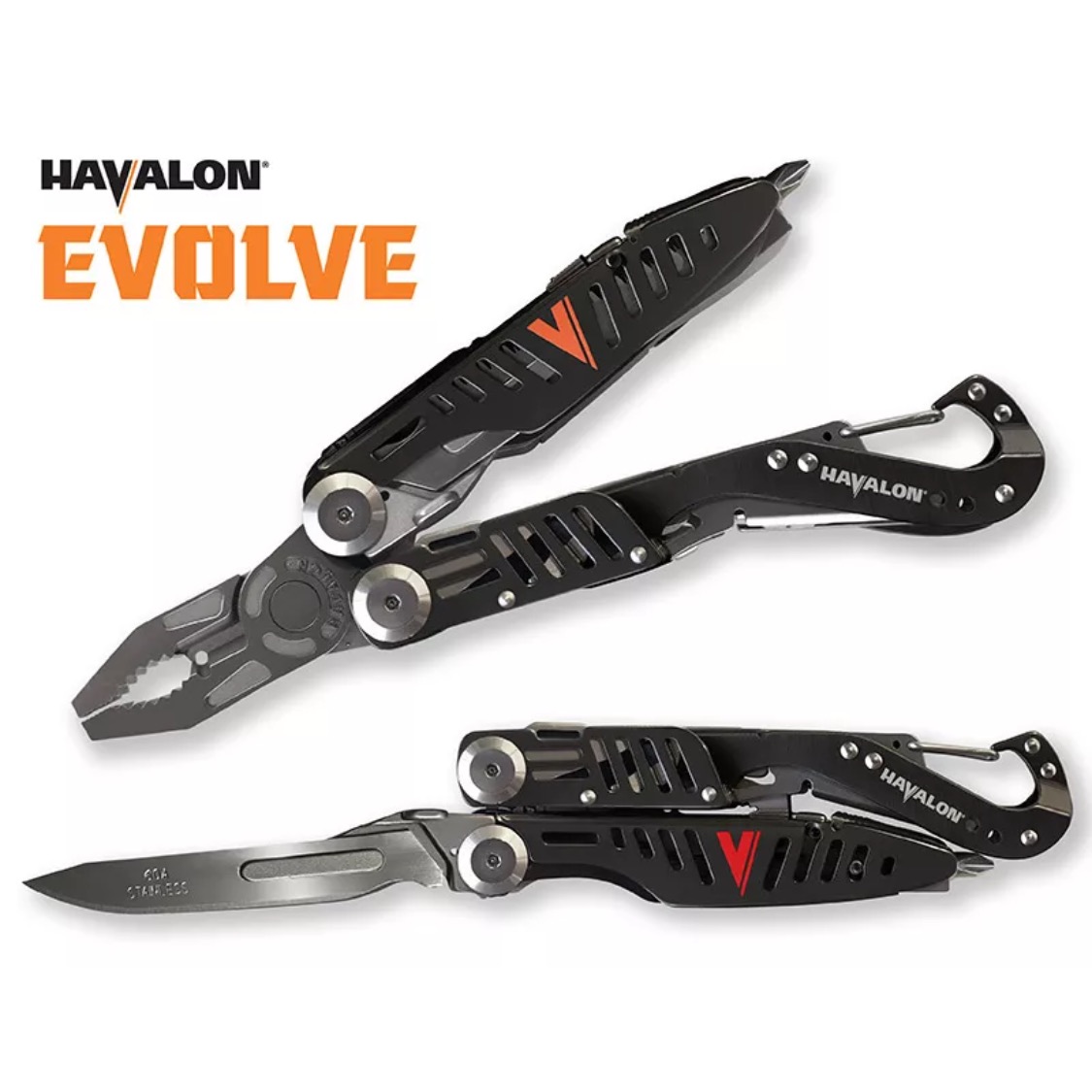 HAVALON KNIVES Evolve Shockey Series Black Hunting Multi Tool w/ Clip XTC-60AMTS 
