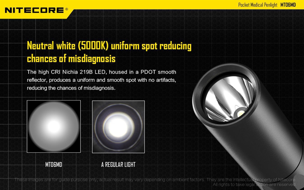 Lanterna Nitecore Mt06md Nichia Diagnóstico Médico Cri 90 | Parcelamento sem juros