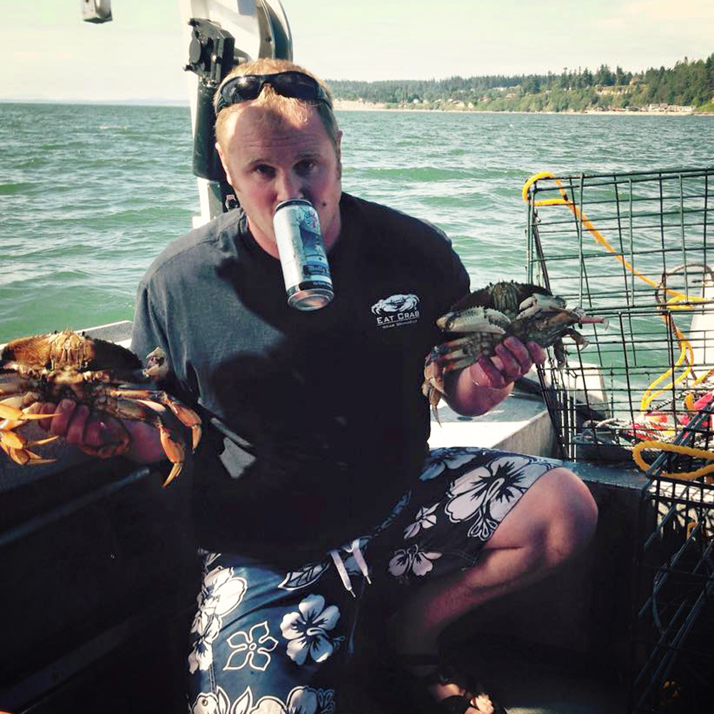 T-shirt Grundens Eat Tuna Heather Charcoal | Pacific Pêche