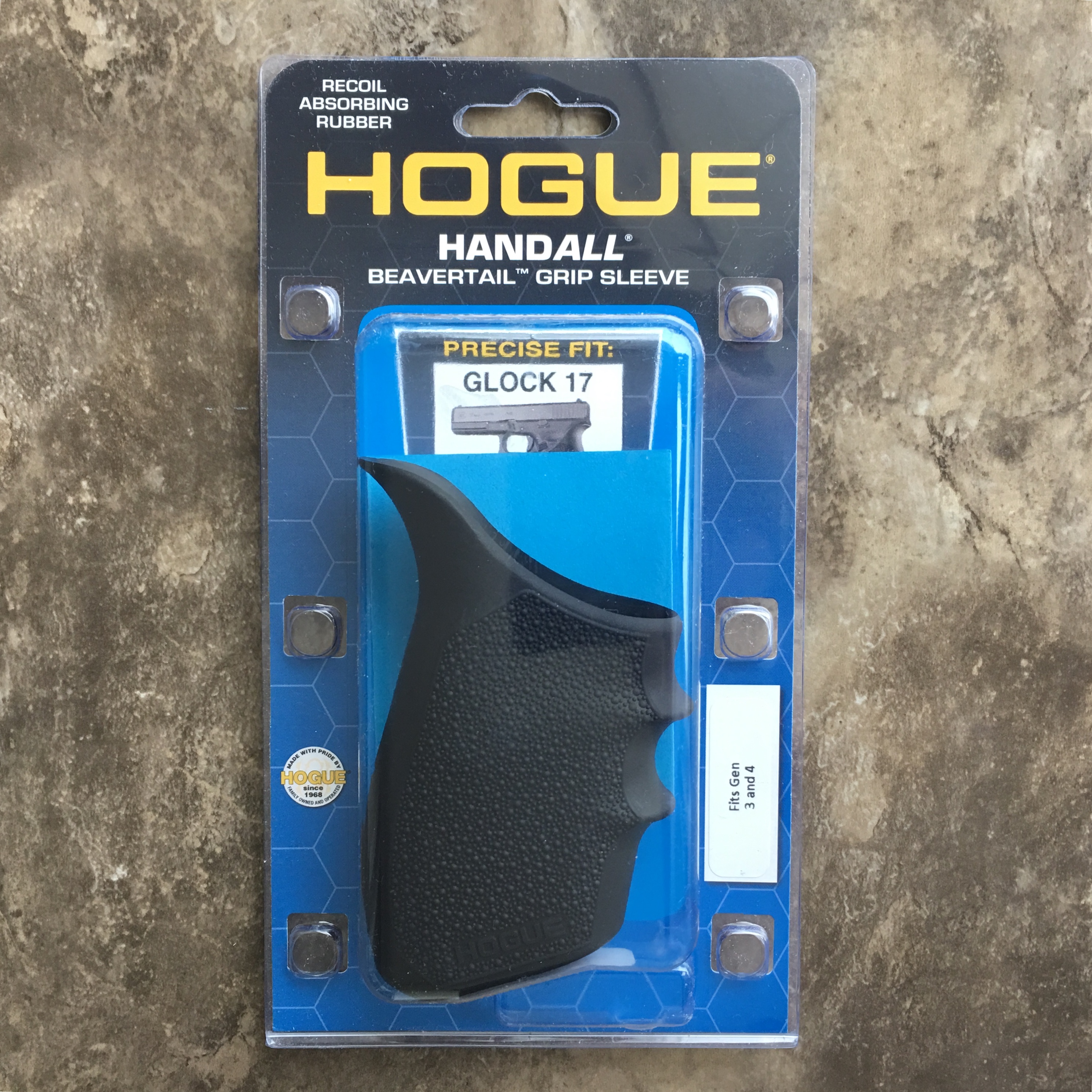 Hogue Handall Beavertail Grip Sleeve Glock 17, G17 Mos, G17l, G22, G35 