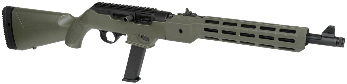 Midwest Industries Ruger PC9 M-Lok Ruger Cerakote Olive Green Hand ...