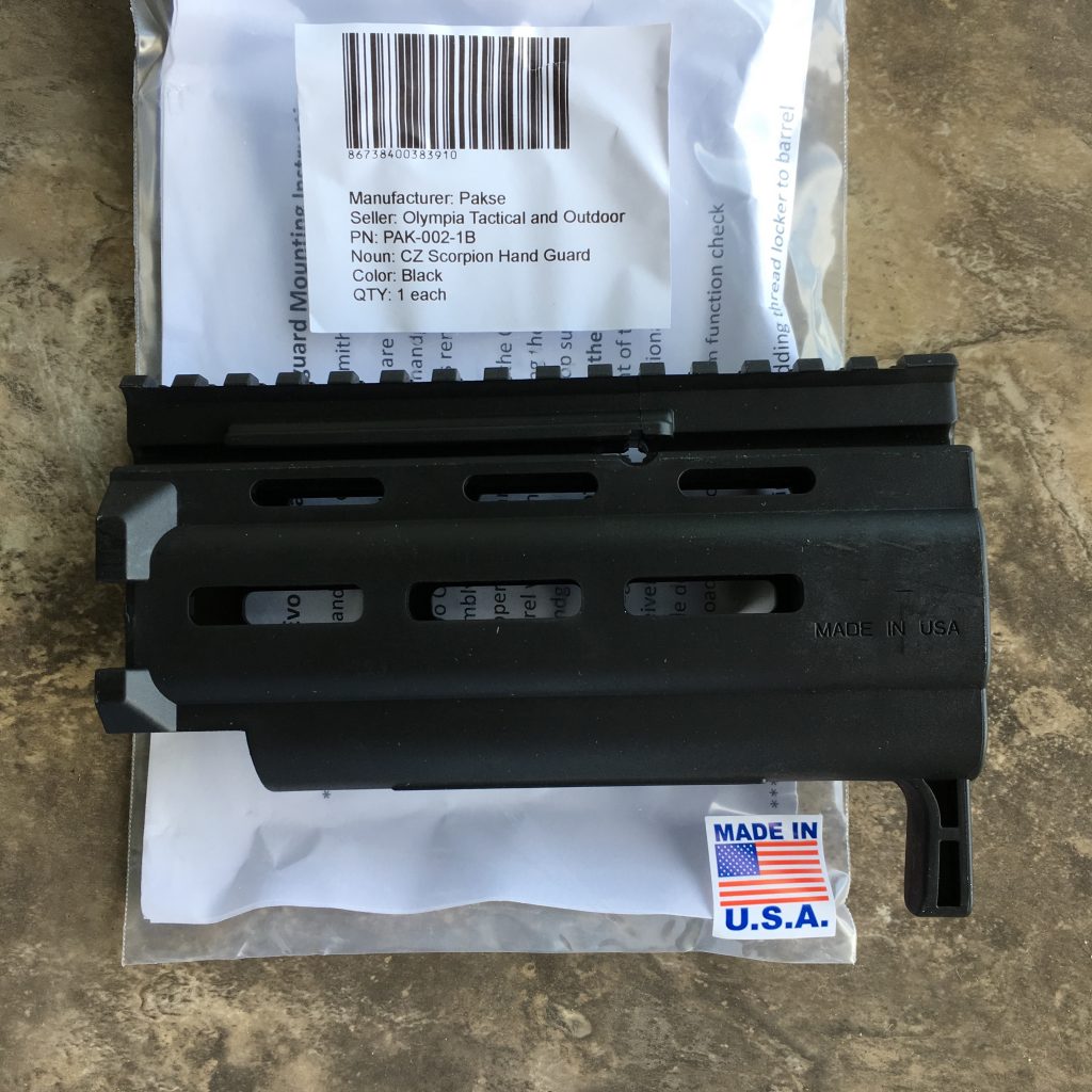 CZ Scorpion Pakse Sapper 6.4 in MLOK Handguard Black 10091-01 – Black ...