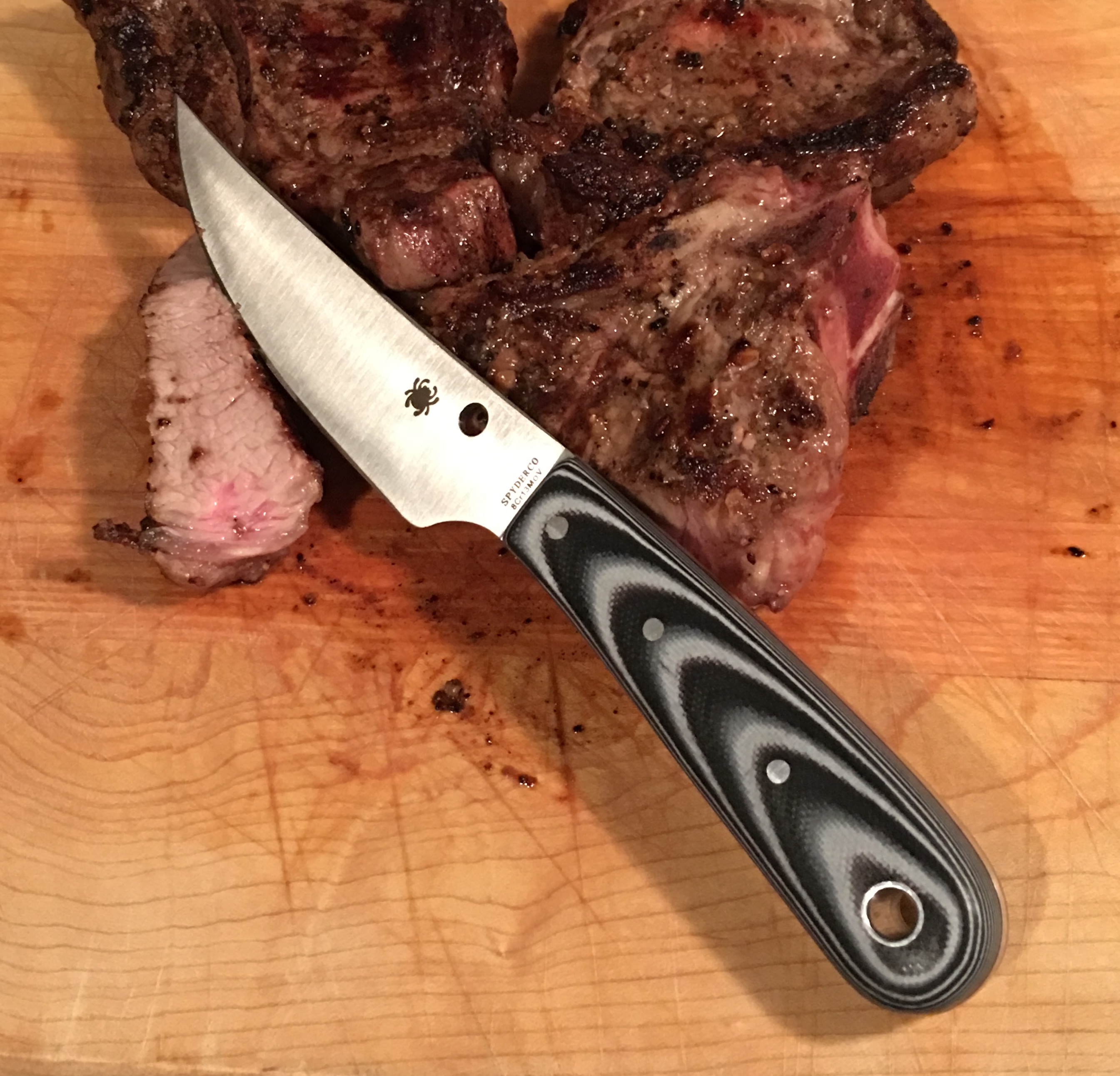 Spyderco Phil Wilson Bow River Fixed Blade 4.4 in Plain Blade Black ...