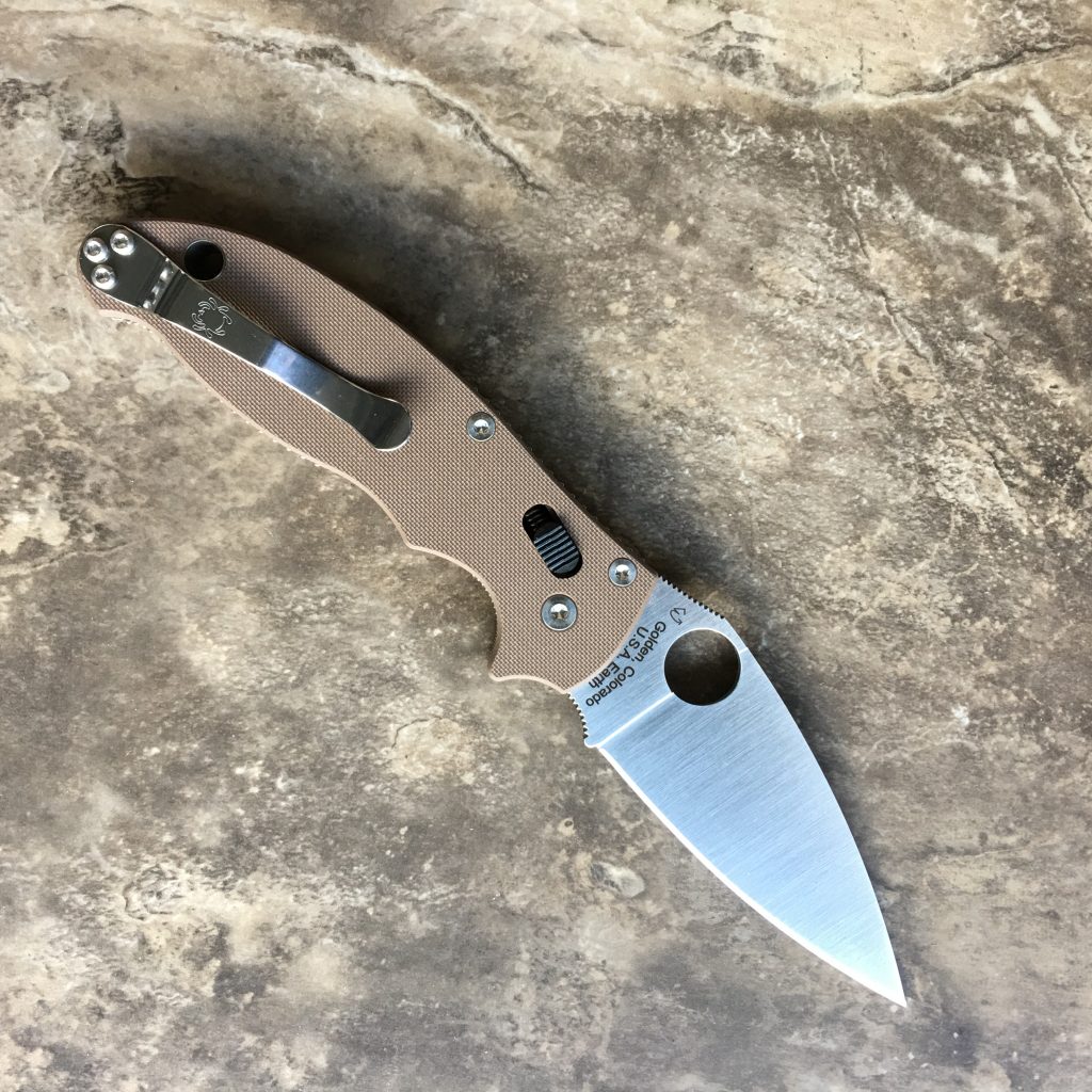 Spyderco Exclusive Manix 2 Folder 3.38 Inch M390 Satin Blade Earth