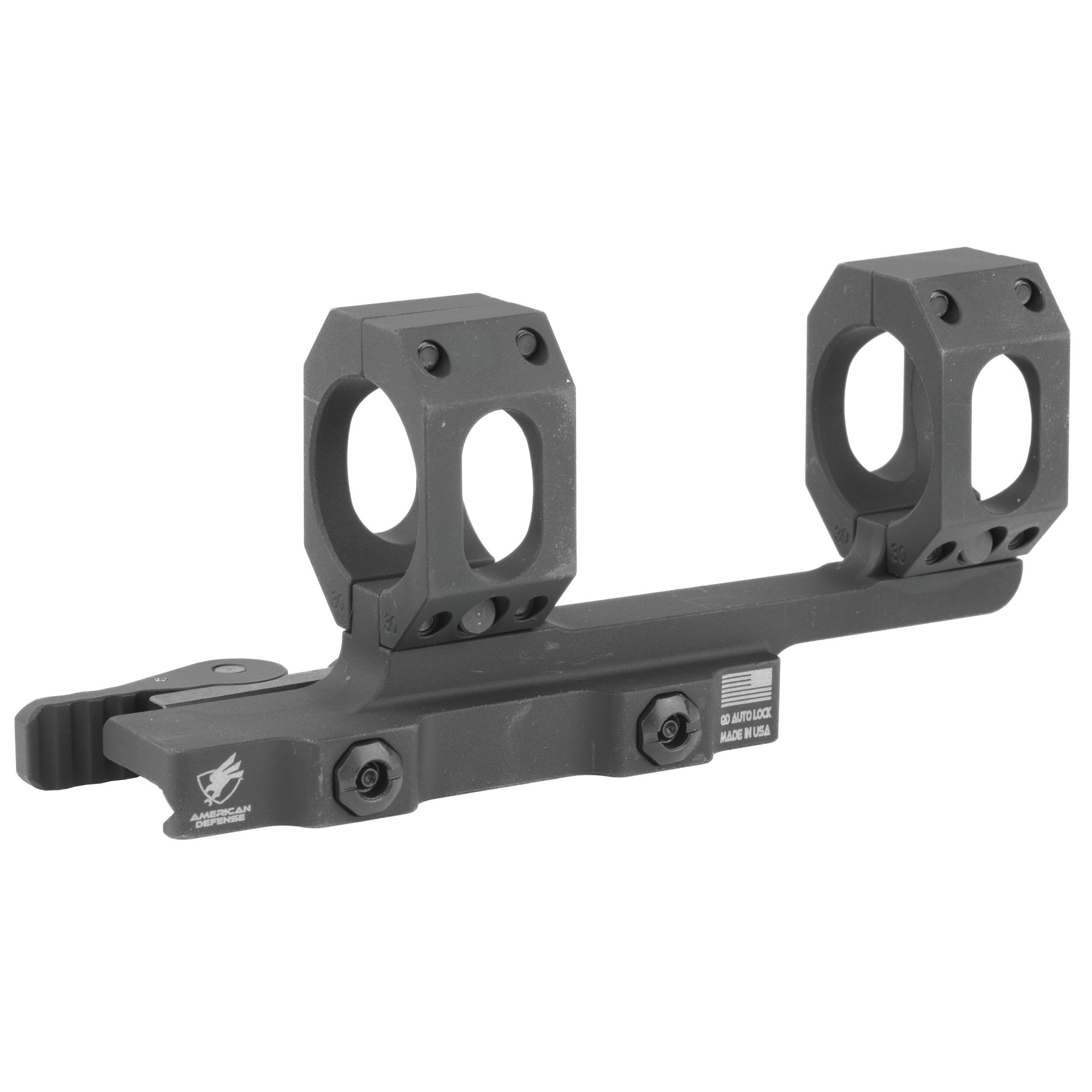 American Defense Mfg Mount Picatinny Quick Release Fits 30mm Scope Black Recon30 Black Wolf 6255