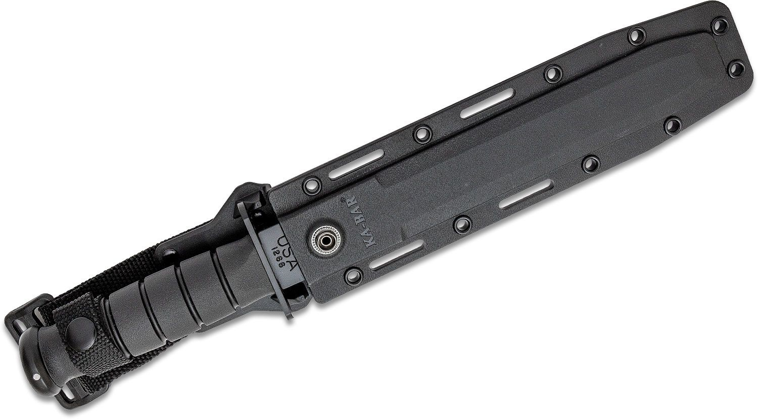 Ka Bar Modified Tanto Fixed 8 In 1095 Cro Van Black Blade Kraton Handle 1266 Black Wolf Supply