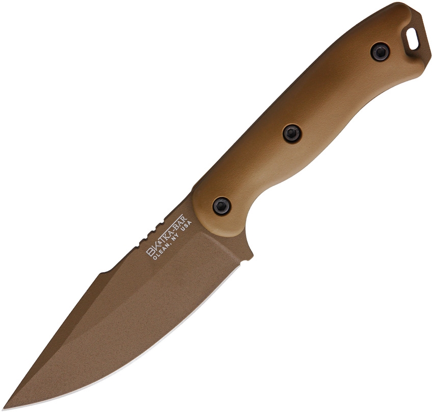 Ka Bar Becker Bk18 Harpoon Fixed Blade 4 56 In 1095 Cro Van Blade Black Wolf Supply