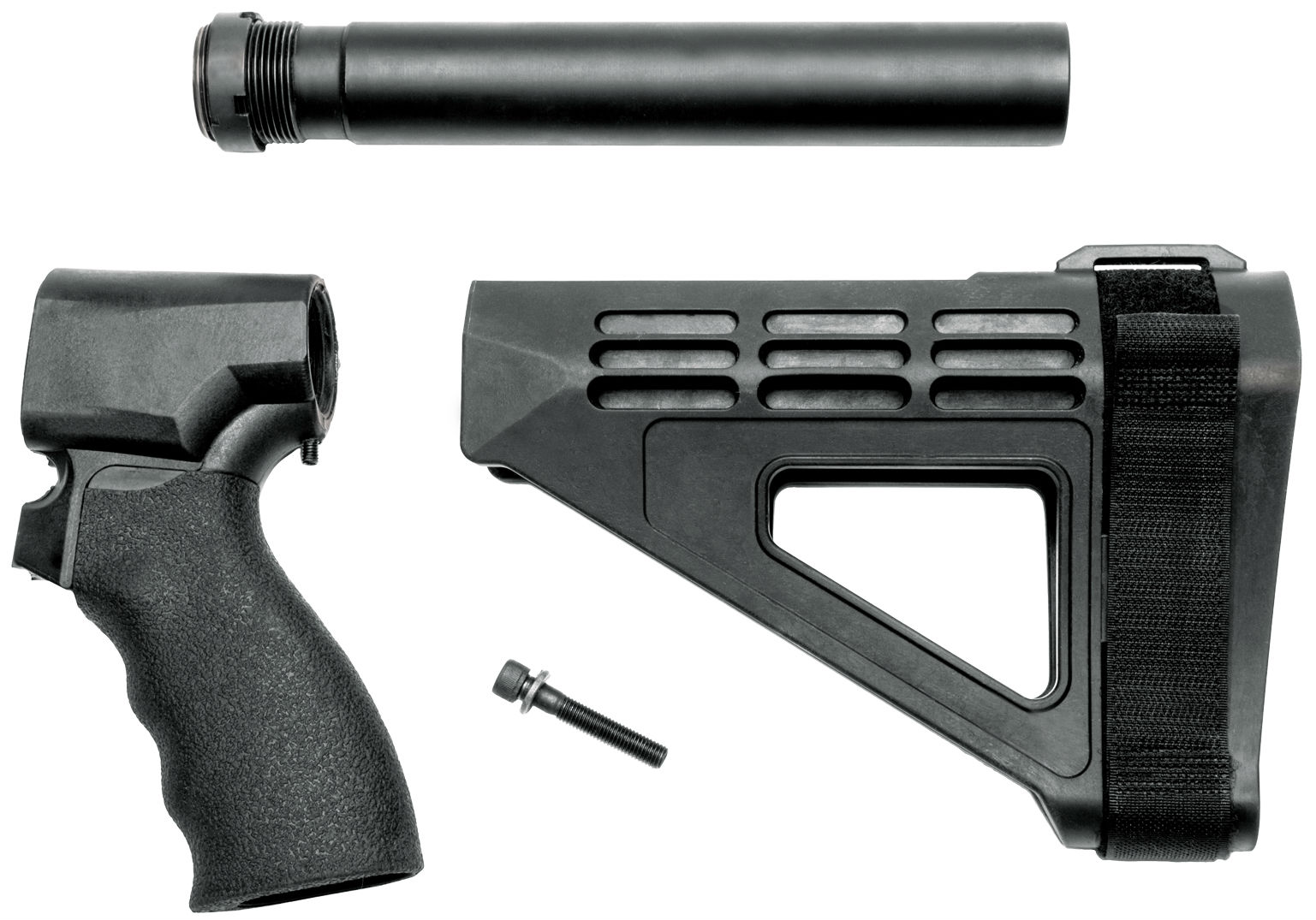 A complete kit, ready-to-assemble on your Remington 870 TAC-14, greatly enh...