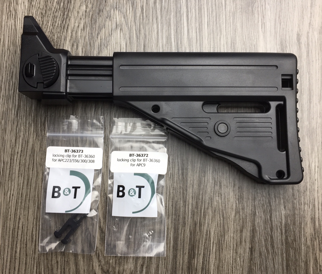 B&T Foldable Retractable Stock Fits APC9/APC45 Black Finish BT-36360 ...