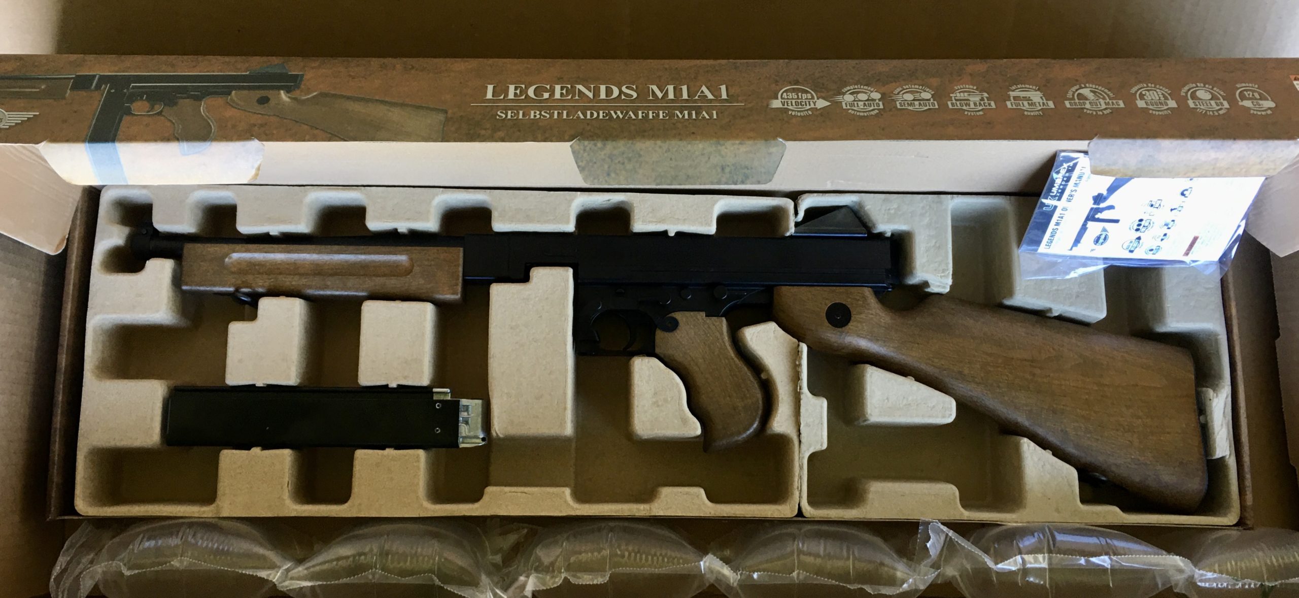 Umarex LEGENDS M1A1 Air Rifle 177 BB 435 Feet Per Second Full Auto 12 ...