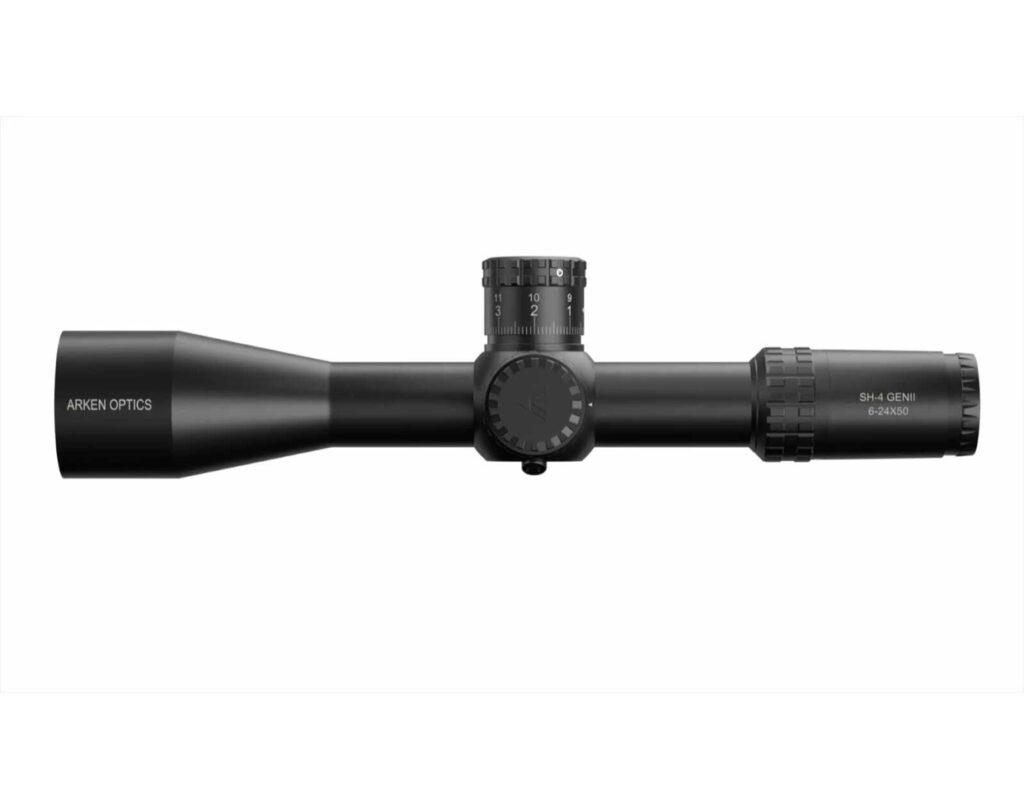 Arken Optics EP5 5-25X56 FFP Rifle Scope - VPR MOA Illuminated Reticle With Zero Stop, 34mm Tube