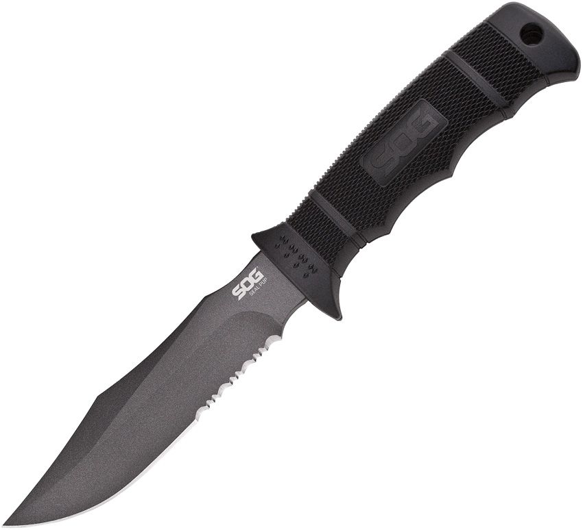 SOG Knives & Tools Seal Pup Fixed Blade Knife 4.75″ Partially Serrated ...